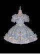 Gorgeous Dreamy Girl Pearl Lace Ruffle Stereoscopic Rolled Waist Flower Yarn Palace Vintage Classic Lolita Dress