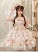 Gorgeous Dreamy Girl Pearl Lace Ruffle Stereoscopic Rolled Waist Flower Yarn Palace Vintage Classic Lolita Dress