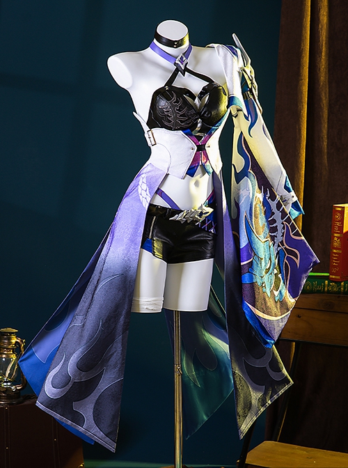 Game Honkai Star Rail Halloween Cosplay Acheron Updated Version Costume Full Set