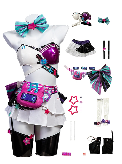 Game Muse Dash Hatsune Miku Collaboration Halloween Cosplay Hatsune Miku Outfit Costume Full Set