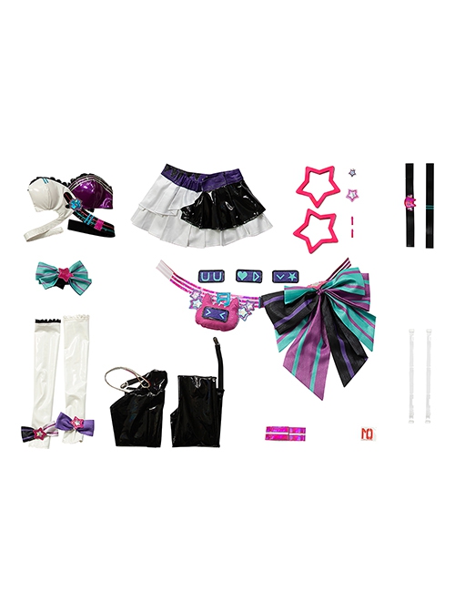 Game Muse Dash Hatsune Miku Collaboration Halloween Cosplay Hatsune Miku Outfit Costume Full Set