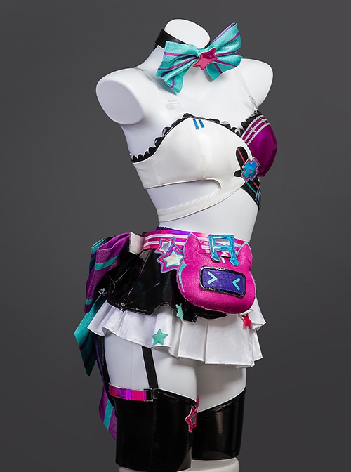 Game Muse Dash Hatsune Miku Collaboration Halloween Cosplay Hatsune Miku Outfit Costume Full Set