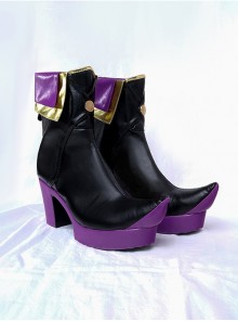 Wandering Witch The Journey Of Elaina Halloween Cosplay Elaina Accessories Purple Sole Ankle Boots Shoes