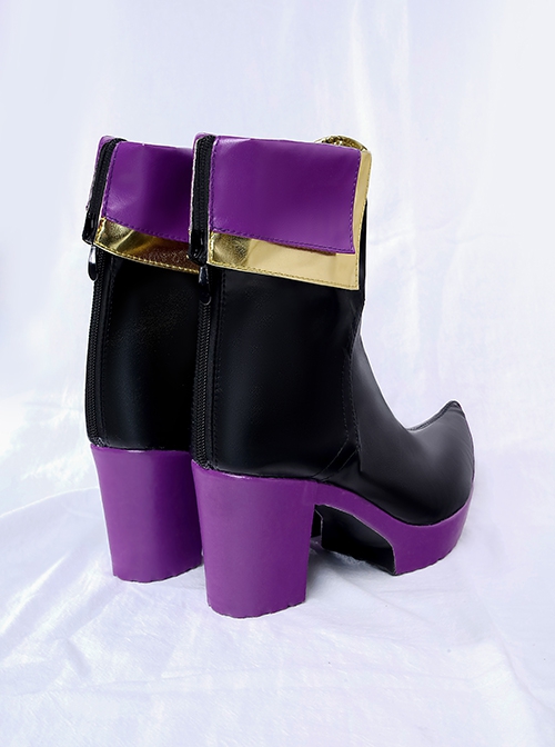 Wandering Witch The Journey Of Elaina Halloween Cosplay Elaina Accessories Purple Sole Ankle Boots Shoes