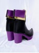 Wandering Witch The Journey Of Elaina Halloween Cosplay Elaina Accessories Purple Sole Ankle Boots Shoes
