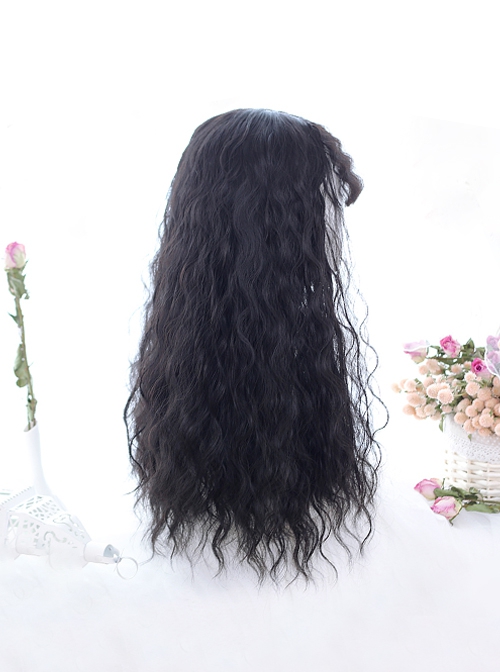 Little Devil Girl Series Daily Mid Split Bangs Soft Long Curly Hair Sweet Lolita Fluffy Sheep Curl Wig