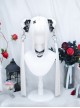Cheese Series Chinese Style Straight Bangs Bun Head Metal Ring Buckle Classic Lolita Double Ponytail Wig