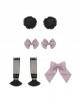 Changan Ballad Series Chinese Style Sweet Lolita Lace Cheongsam Accessory Bun Hair Bag Hairpin Bowknot Sleeves Set