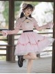 Changan Ballad Series Chinese Style Sweet Lolita Lace Cheongsam Accessory Bun Hair Bag Hairpin Bowknot Sleeves Set