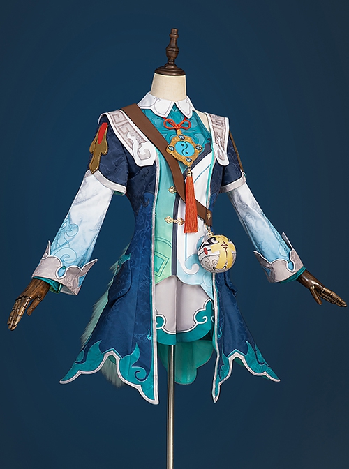 Honkai Star Rail Halloween Cosplay HuoHuo Costume Set Without Tail