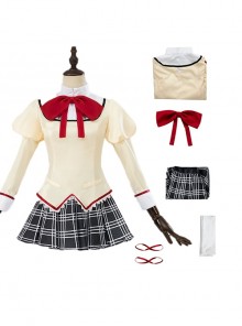 Puella Magi Madoka Magica Halloween Cosplay Kaname Madoka School Uniform Version Costume Full Set