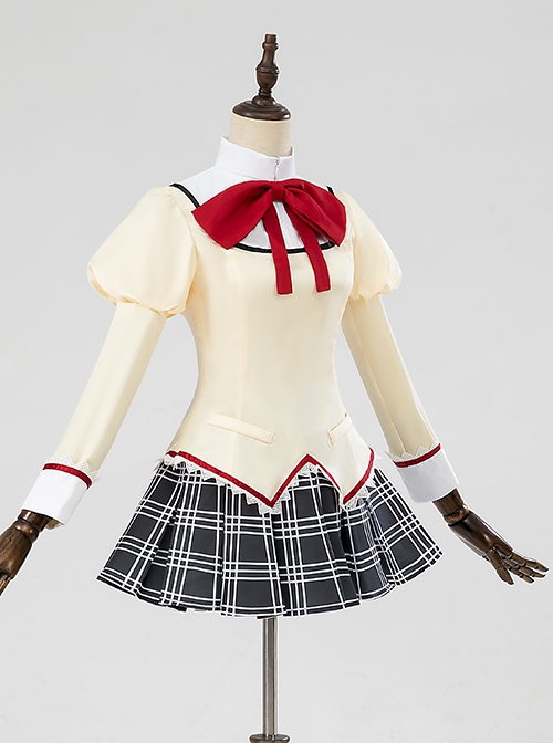 Puella Magi Madoka Magica Halloween Cosplay Kaname Madoka School Uniform Version Costume Full Set