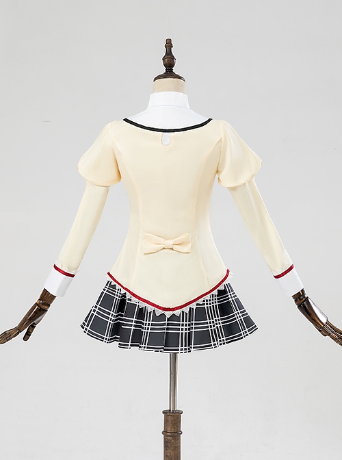 Puella Magi Madoka Magica Halloween Cosplay Kaname Madoka School Uniform Version Costume Full Set