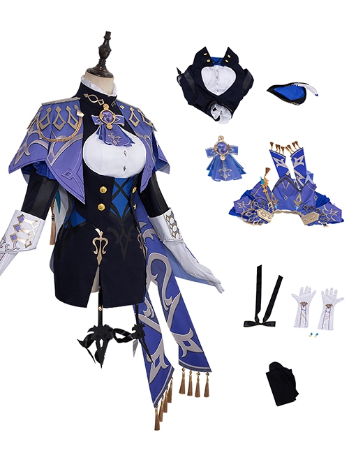 Genshin Impact Adventure Games Halloween Cosplay Clorinde Costume Full Set