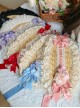 Floral Language Series Pastoral Style Classic Lolita Gorgeous Exquisite Floral Lace Satin Bowknot Straw Flat Hat