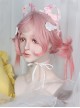 Sleepwalking Sweetheart Series Pink White Gradient Hottie Style Y2K Curly Jellyfish Head Short Hair Sweet Lolita Wig