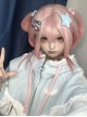 Sleepwalking Sweetheart Series Pink White Gradient Hottie Style Y2K Curly Jellyfish Head Short Hair Sweet Lolita Wig