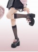 Sweetheart Japanese Style Black Landmine Y2K Purple Velvet Ribbon Sweet Cool Lolita Round Toe Thick Bottom Muffin Shoes