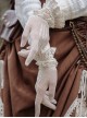 Steampunk Victorian Vintage Versatile White Elegant Classic Lolita Accessory White Stretch Mesh Cotton Thread Lace Gloves