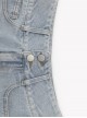 Hottie Summer Versatile Daily Light Blue High Waist Summer Kawaii Fashion Ripped Denim Short Hot Pants