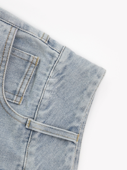 Hottie Summer Versatile Daily Light Blue High Waist Summer Kawaii Fashion Ripped Denim Short Hot Pants