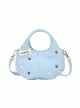 Girls Casual Magnetic Buckle Biscuit Adzuki Beans Soft Cute Casual Portable Kawaii Fashion Crossbody Bag