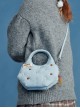 Girls Casual Magnetic Buckle Biscuit Adzuki Beans Soft Cute Casual Portable Kawaii Fashion Crossbody Bag