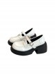 Vintage British College Style Bright Leather Thick Bottom Chunky Heel School Lolita Mary Jane Shoes