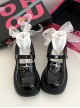Vintage British College Style Bright Leather Thick Bottom Chunky Heel School Lolita Mary Jane Shoes
