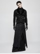 Gothic Style Exquisite Jacquard Fabric Retro Buttons Adjustable Buckle On The Back Black Men's Vest