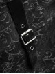 Gothic Style Exquisite Jacquard Fabric Retro Buttons Adjustable Buckle On The Back Black Men's Vest