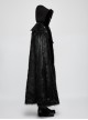 Gothic Style Imitation Wool Grass Fabric Vintage Metal Button Woven Lace Decoration Warm Black Winter Cape