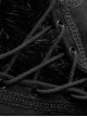 Gothic Style Imitation Wool Grass Fabric Vintage Metal Button Woven Lace Decoration Warm Black Winter Cape