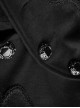 Gothic Style Exquisite Ribbon As Disc Flowers Retro Button Winter Warm Women's Black Woolen Long Hooded Coat