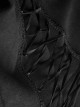 Gothic Style Exquisite Ribbon As Disc Flowers Retro Button Winter Warm Women's Black Woolen Long Hooded Coat