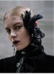 Gothic Style Elegant Rose Handmade Feather Decoration Ladies Black Sexy Headdress