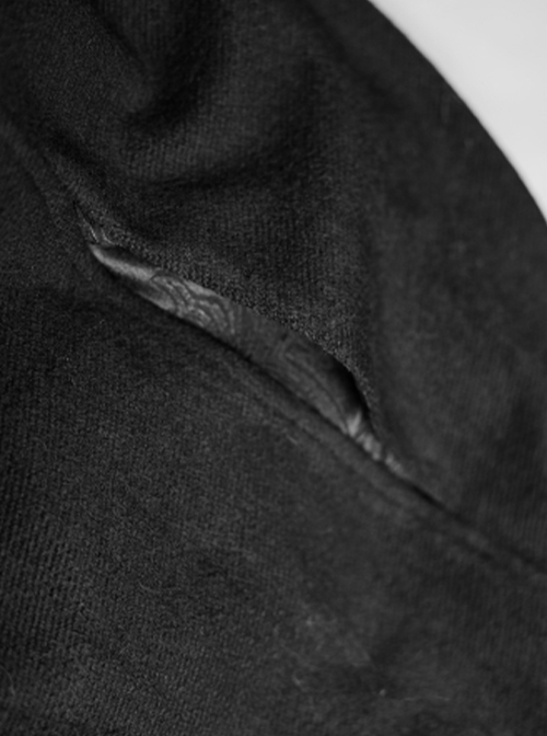 Gothic Style Gorgeous Fur Collar Shoulder Multi Layer Design Retro Male Black Winter Warm Wool Long Cape