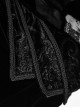 Gothic Style Retro Layered Lapel Velvet Gorgeous Long Tail Exquisite Lace Elegant Black Long Sleeves Coat