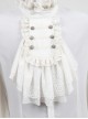 Gothic Style Gorgeous Ruffled High Collar Retro Exquisite Bow Tie Elegant White Chiffon Lantern Sleeves Shirt