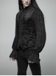 Gothic Style Exquisite Jacquard Dark Pattern Retro Metal Buckle Palace Black Gentleman Slim Vest