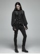 Gothic Style Exquisite Jacquard Dark Pattern Retro Metal Buckle Palace Black Gentleman Slim Vest
