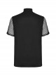 Punk Style Simple Lapel Patchwork Pocket Loop Straps Decoration Daily Black Mesh Short Sleeve Slim Shirt