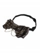 Gothic Style Personality Crack Bow Tie Adjustable Elastic Buckle Brown Metal Decoration Women's Necklaces