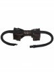 Gothic Style Personality Crack Bow Tie Adjustable Elastic Buckle Brown Metal Decoration Women's Necklaces
