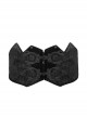 Gothic Style Gorgeous Three-Dimensional Jacquard Front Center Solid Wool Detachable Zipper Black Rope Belt