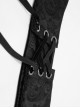 Gothic Style Gorgeous Three-Dimensional Jacquard Front Center Solid Wool Detachable Zipper Black Rope Belt