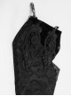 Gothic Style Gorgeous Three-Dimensional Jacquard Front Center Solid Wool Detachable Zipper Black Rope Belt