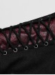Punk Style Cool Metal Eyelets Cracked Leather Splicing 3D Pockets Shoulder Cross Straps Black Red Male Vest