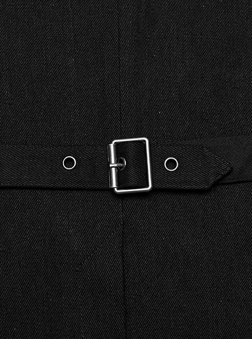 Punk Style Cool Metal Eyelets Cracked Leather Splicing 3D Pockets Shoulder Cross Straps Black Red Male Vest