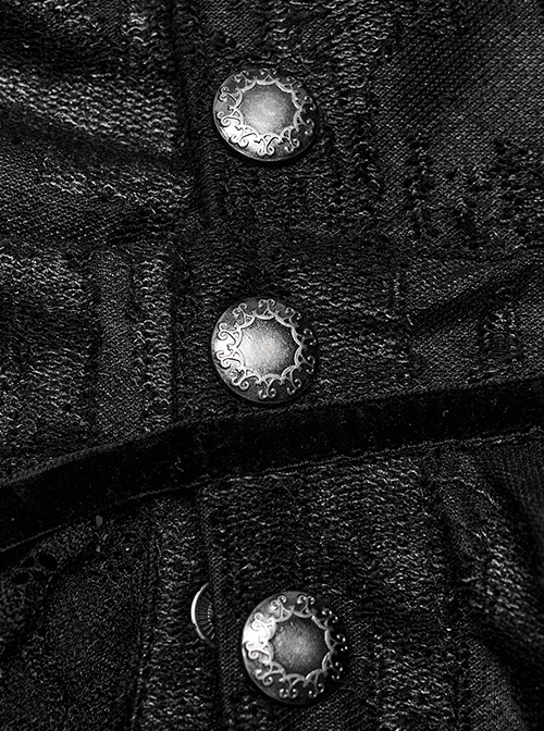 Gothic Style Decadent Bat Collar Old Effect Knit Fabric Patchwork Lace Gorgeous Velvet Straps Black Long Cape